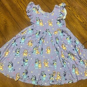 LITTLE SLEEPIES DRESS: BLUEY (Size 3T)
